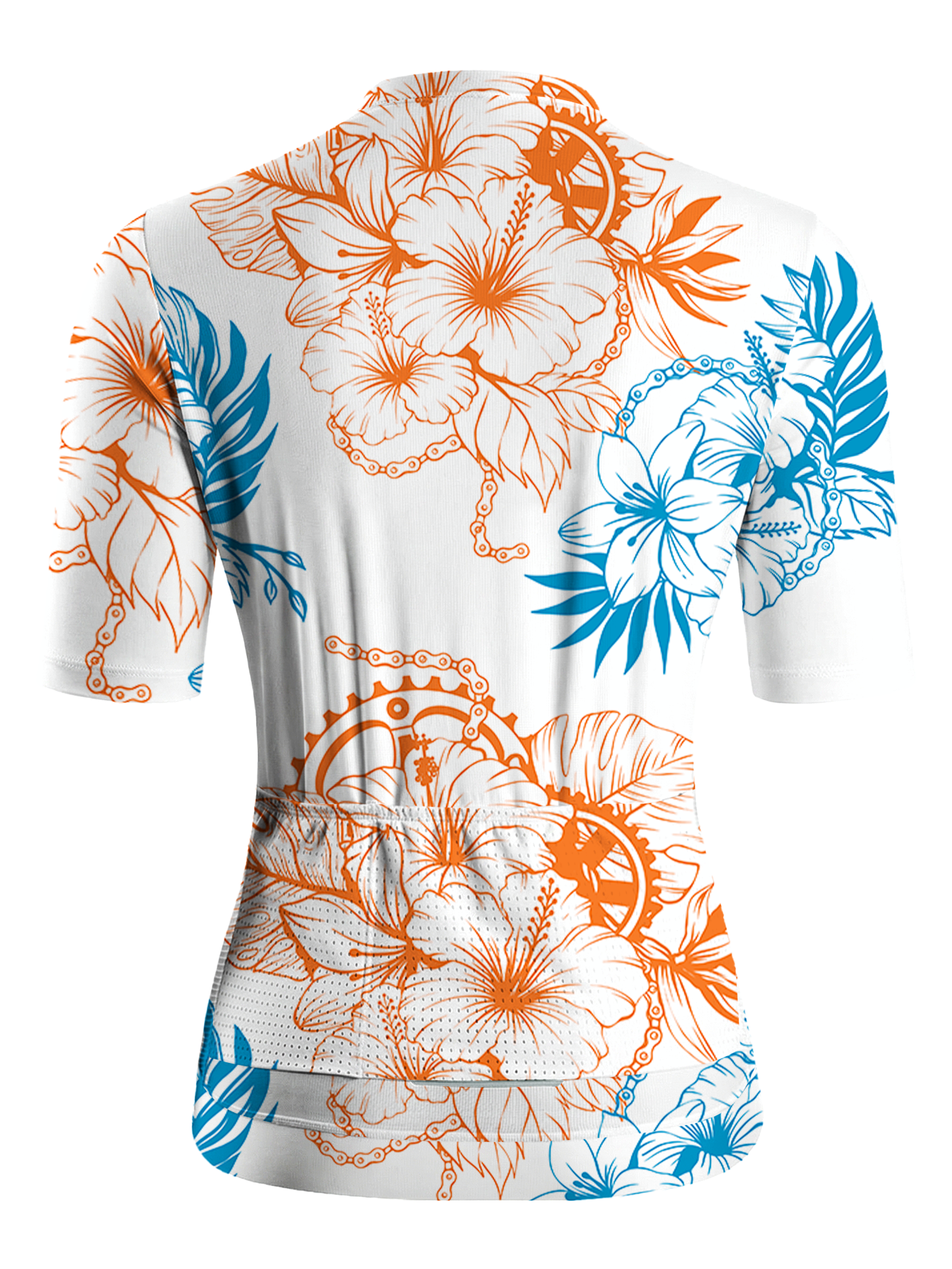 Orionride Bright Hibiscus Flowers Short Sleeves Women's Jersey