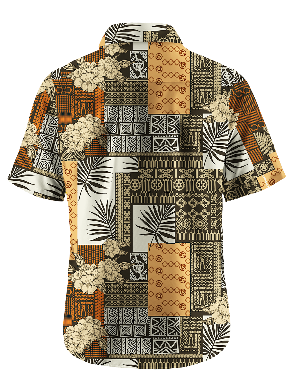 Orionride Hibiscus Totem Zipper Pockets Ultra Lightweight Short Sleeves Gravel Shirt