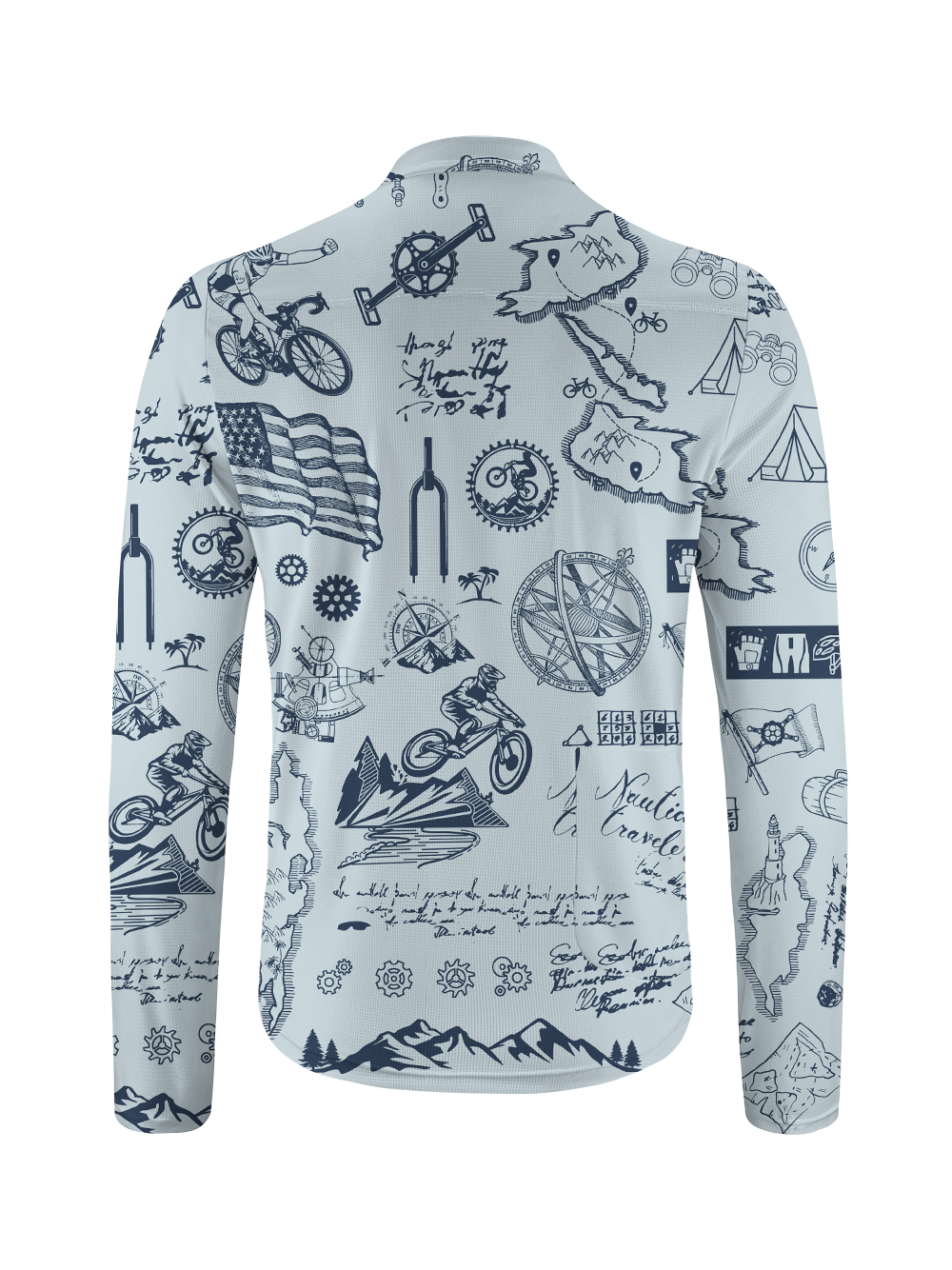 Orionride Go Travel Long Sleeve Half Zipper Mountain Bike Jersey