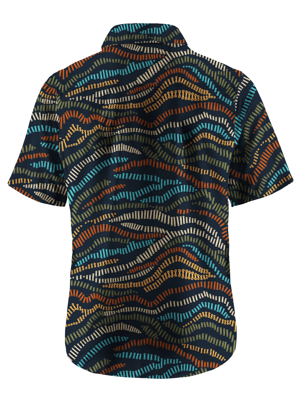 Orionride Color Wave Weave Zipper Pockets Ultra Lightweight Short Sleeves Gravel Shirt