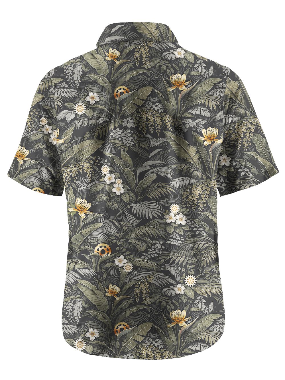 Orionride Retro Strelitzia Reginae Zipper Pockets Ultra Lightweight Short Sleeves Gravel Shirt