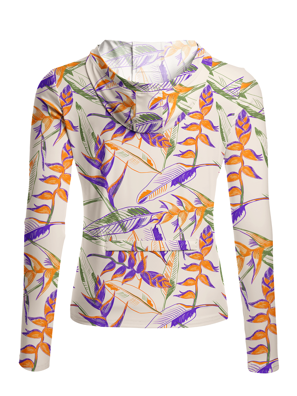 Orionride Tropical Palm Leaves Women's Long Sleeve Cycling Hoodie Shirt