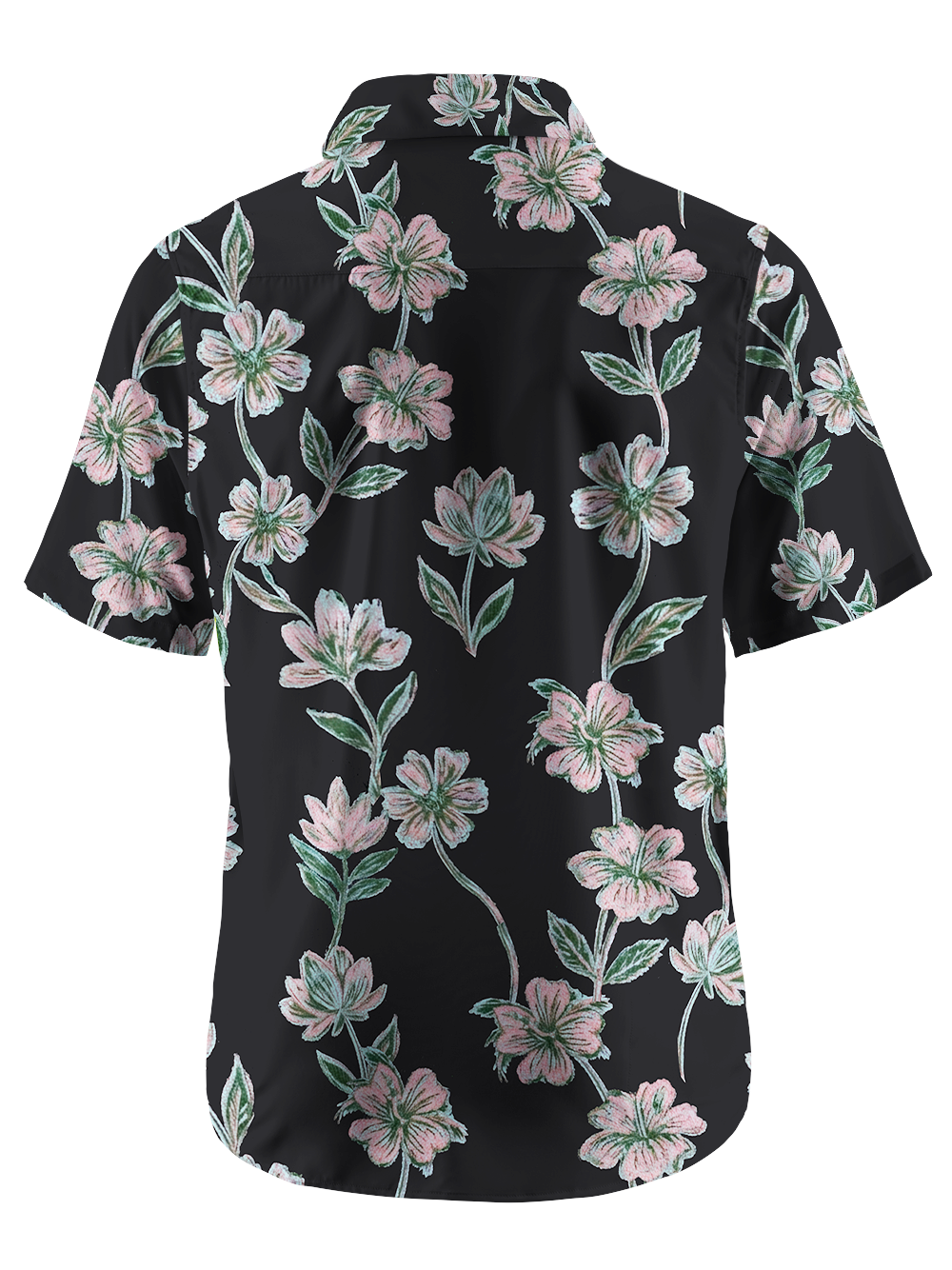 Orionride Crayon Flowers Zipper Pockets Ultra Lightweight Short Sleeves Gravel Shirt