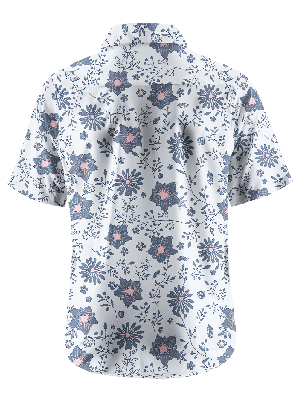 Orionride Coral Pink Stamens Zipper Pockets Ultra Lightweight Short Sleeves Gravel Shirt