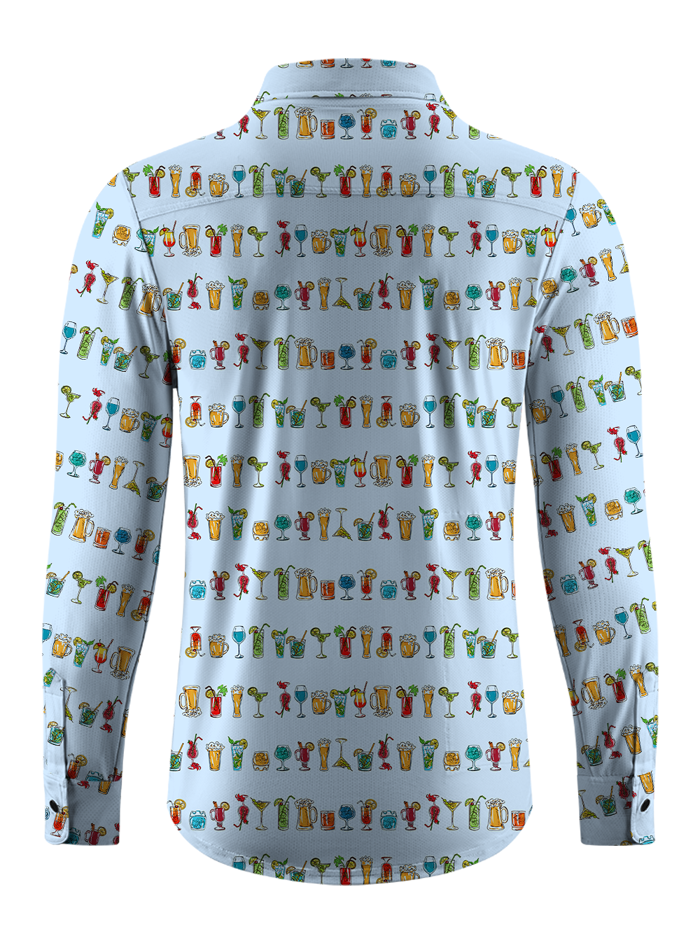 Orionride Cocktail Party Men's Stretchy Breathable Long Sleeve Gravel Shirt