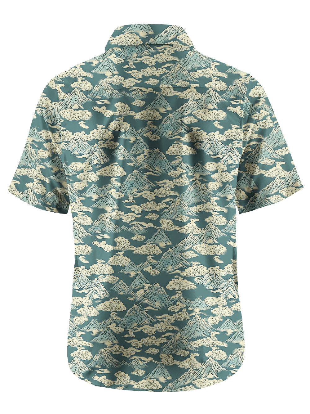 Orionride Unique Auspicious Clouds Zipper Pockets Ultra Lightweight Short Sleeves Gravel Shirt