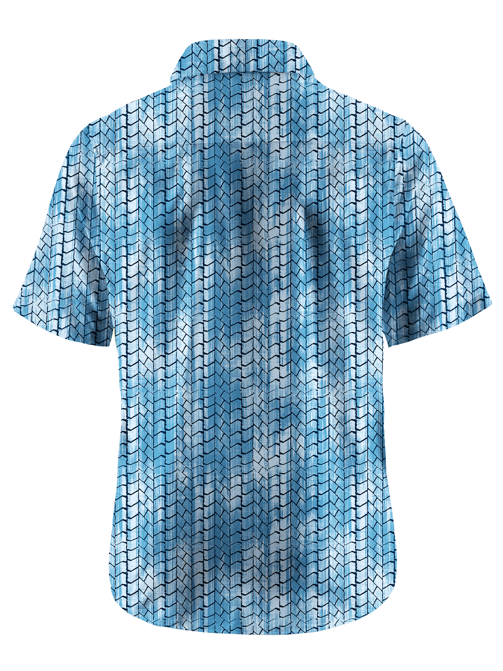 Orionride Gradient Tire Tracks Zipper Pockets Ultra Lightweight Short Sleeves Gravel Shirt