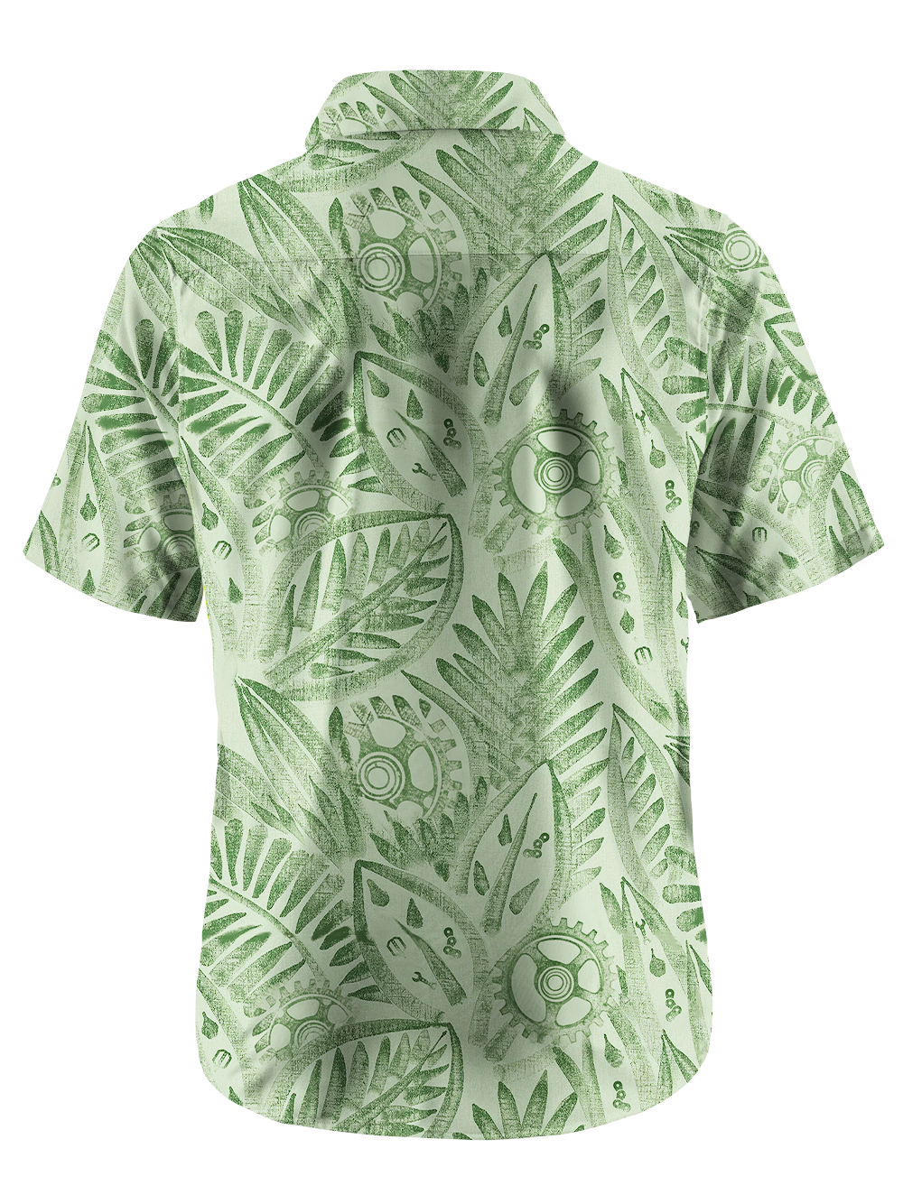 Orionride Fresh Leaves Zipper Pockets Ultra Lightweight Short Sleeves Gravel Shirt