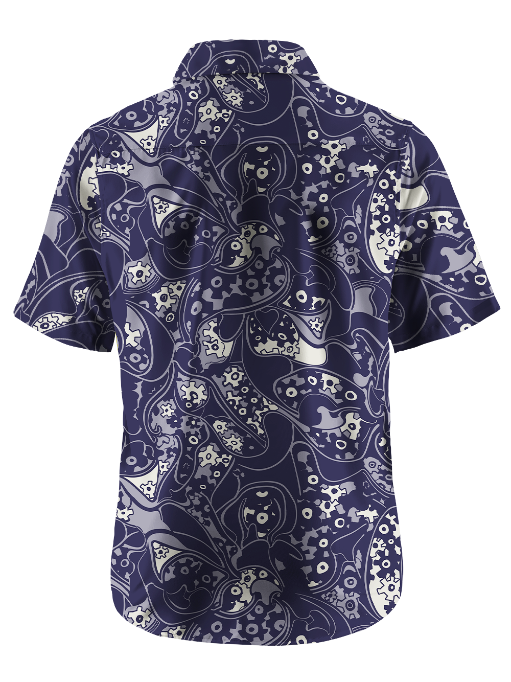 Orionride Abstract Gear Zipper Pockets Ultra Lightweight Short Sleeves Gravel Shirt