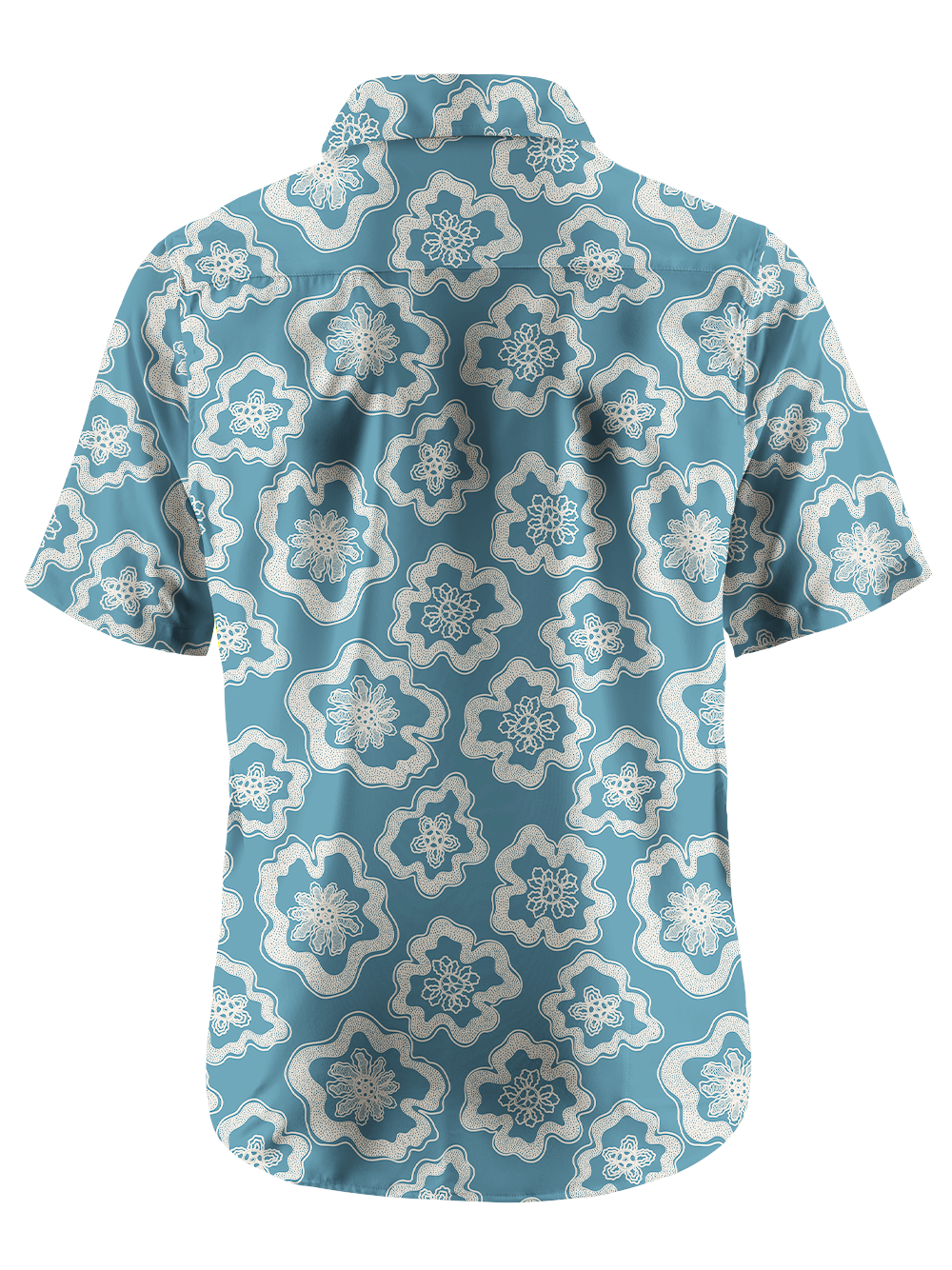 Orionride Abstract Flowers Zipper Pockets Ultra Lightweight Short Sleeves Gravel Shirt