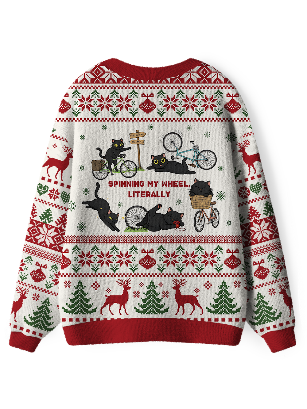 Orionride Happy Cat Men's Cardigan Knit Sweaters