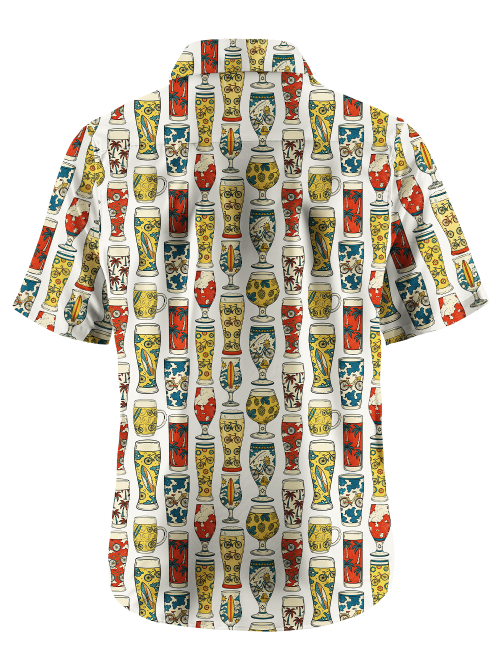 Orionride Colorful Beer Zipper Pockets Ultra Lightweight Short Sleeves Gravel Shirt