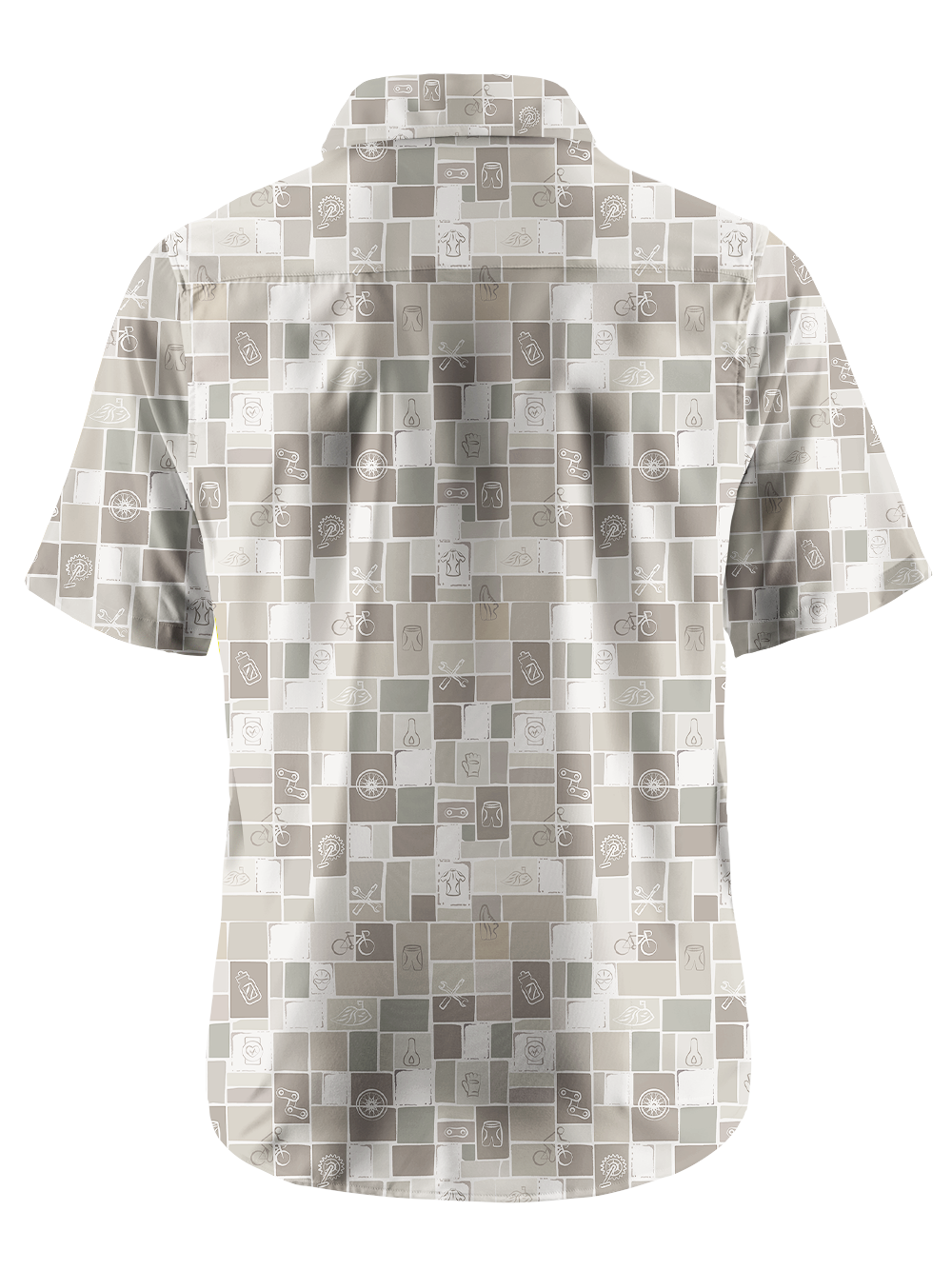 Orionride Elegant Plaid Zipper Pockets Ultra Lightweight Short Sleeves Gravel Shirt