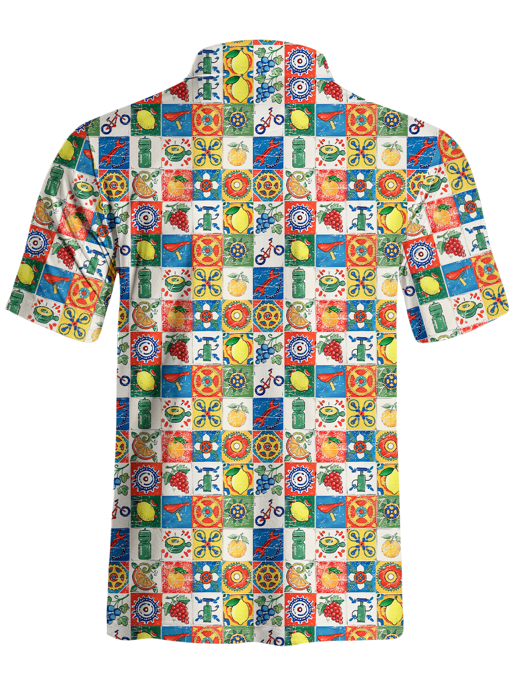Orionride Fruits And Gears Men's Polo Shirt