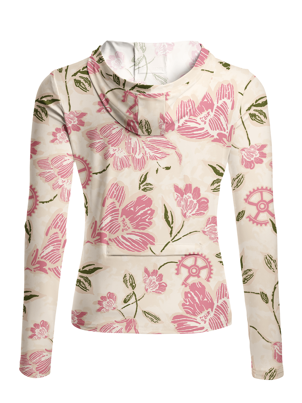Orionride Floral Art Women's Long Sleeve Cycling Hoodie Shirt