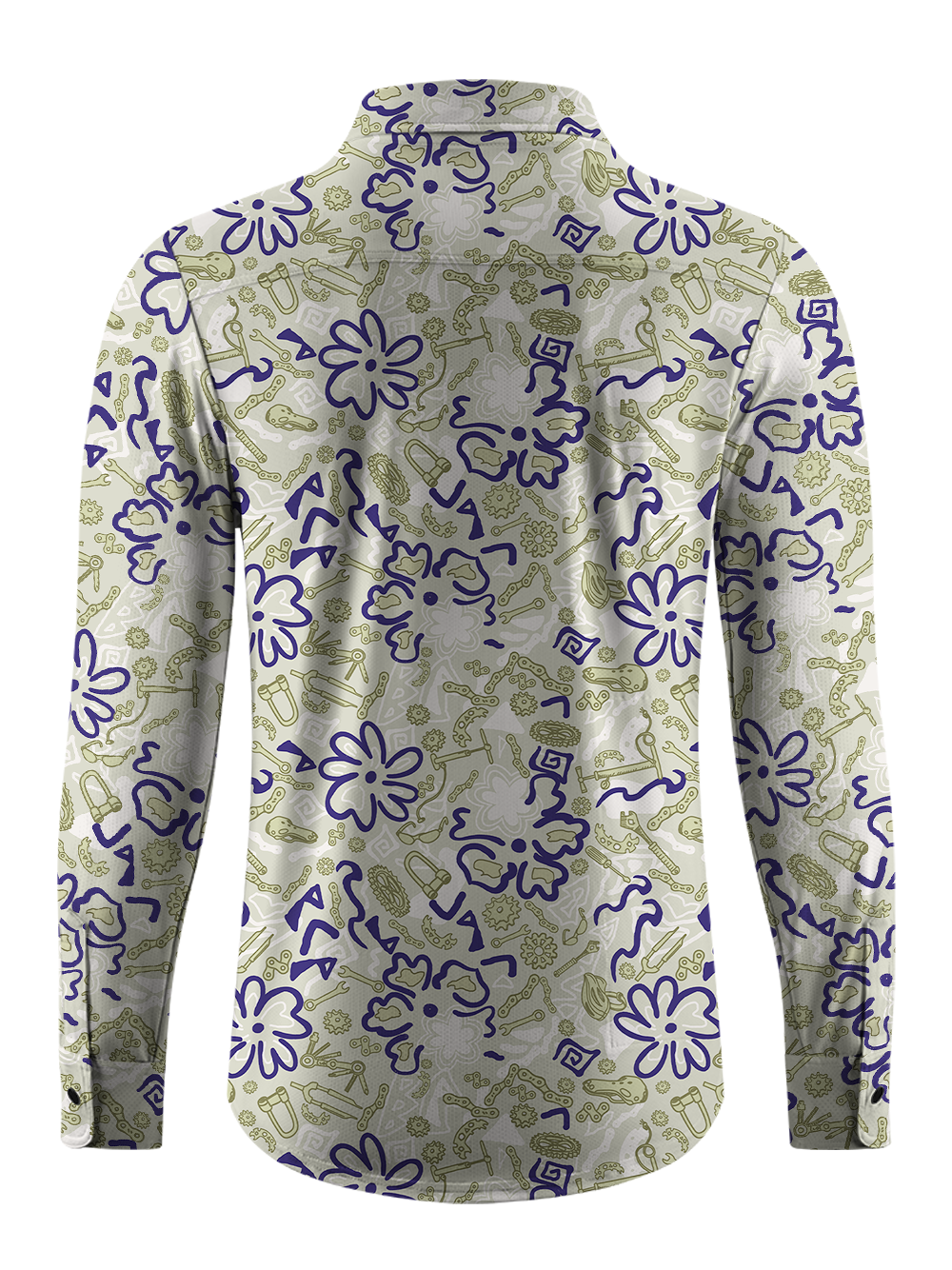 Orionride Deformed Parts Men's Stretchy Breathable Long Sleeve Gravel Shirt