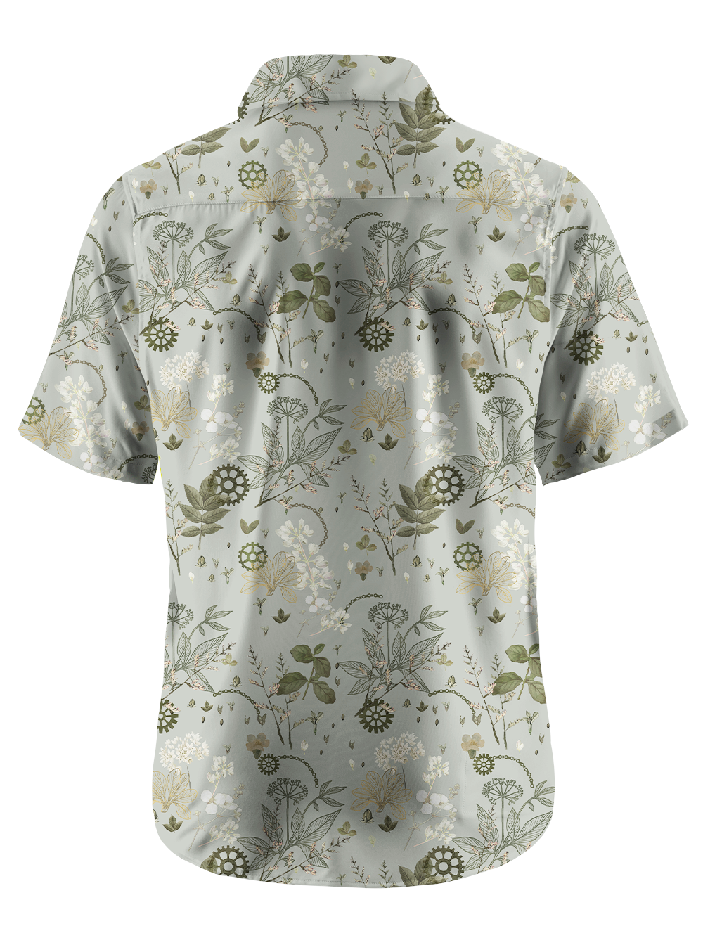 Orionride Withered Leaves Zipper Pockets Ultra Lightweight Short Sleeves Gravel Shirt