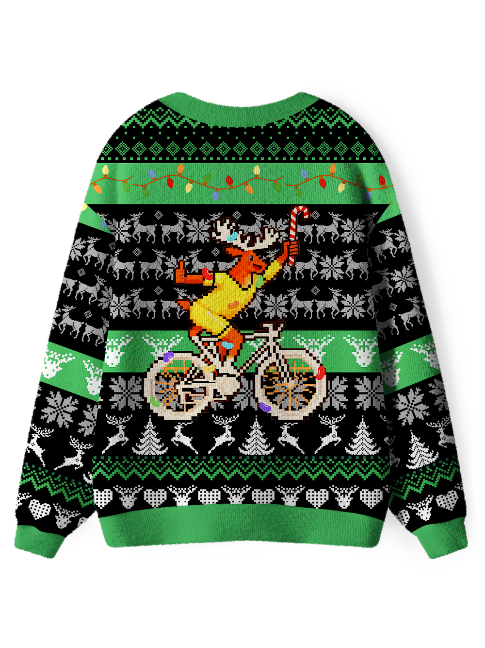Orionride Happy Reindeer Men's Cardigan Knit Sweaters