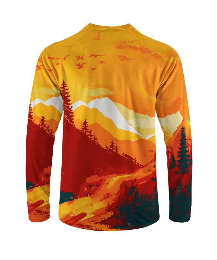 Orionride Sunset Glow Long Sleeve Downhill Jersey