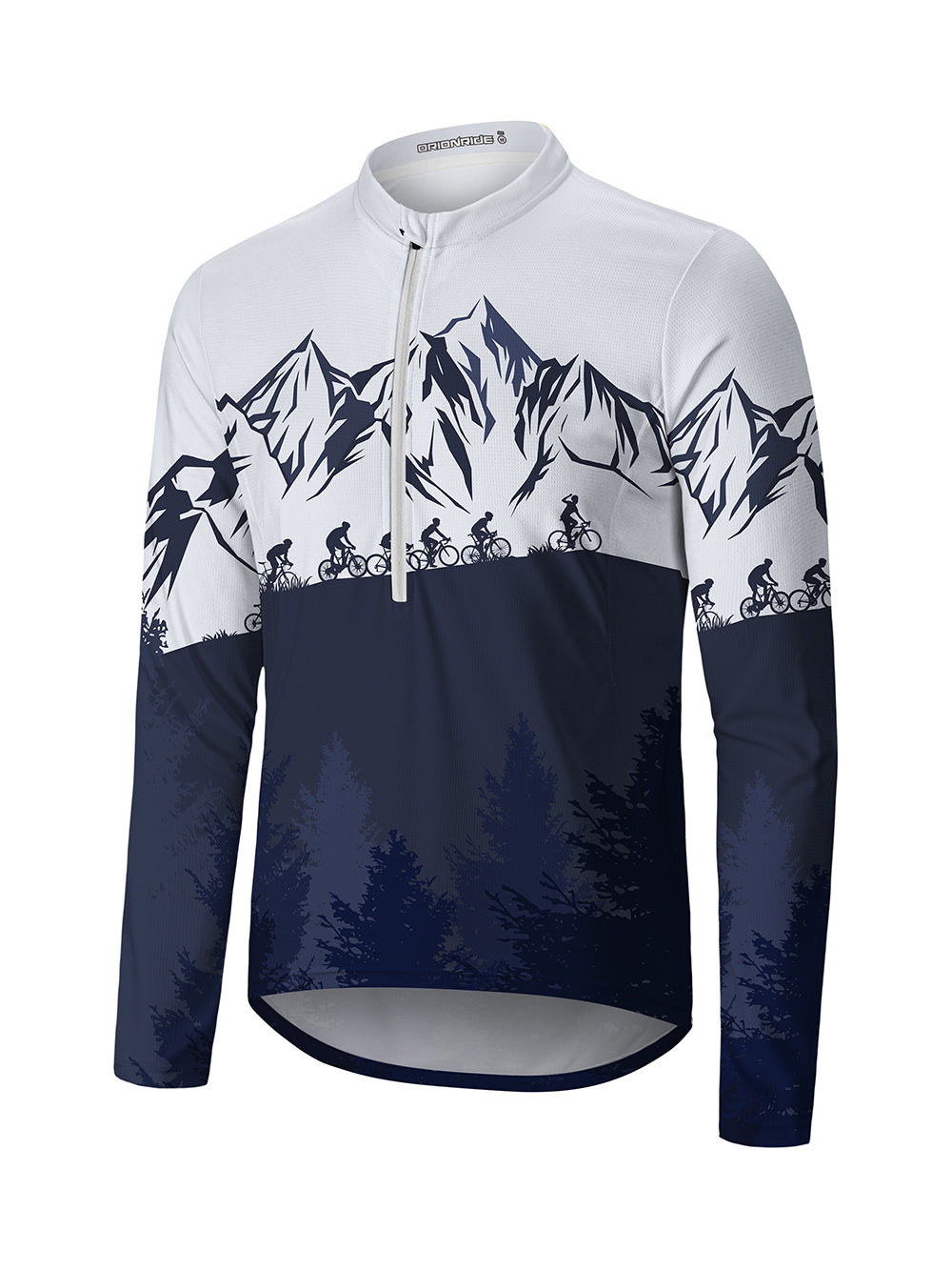 Orionride Riding In Groups Long Sleeve Half Zipper Mountain Bike Jersey