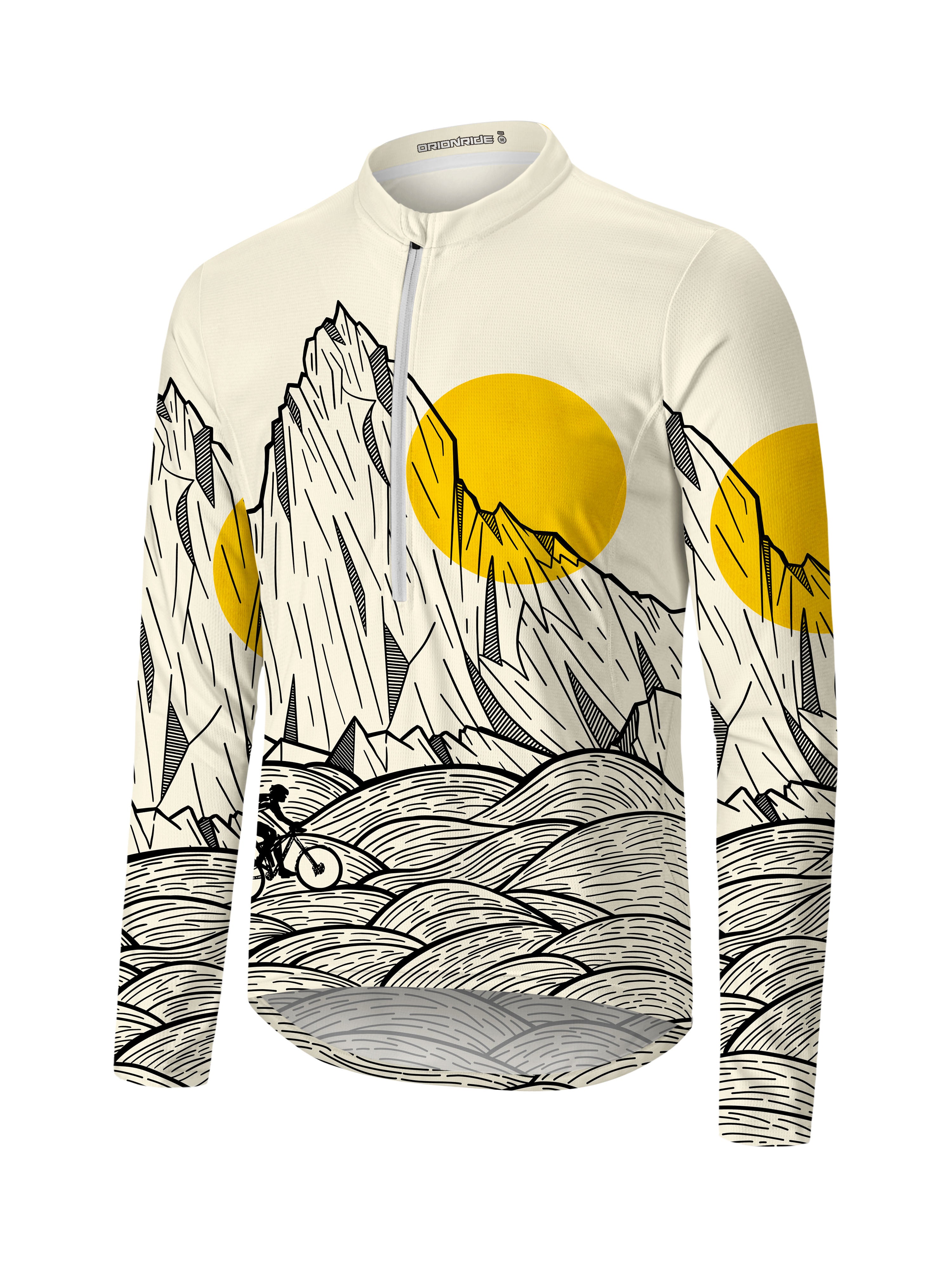 Orionride Outdoor Adventures Long Sleeve Half Zipper Mountain Bike Jersey