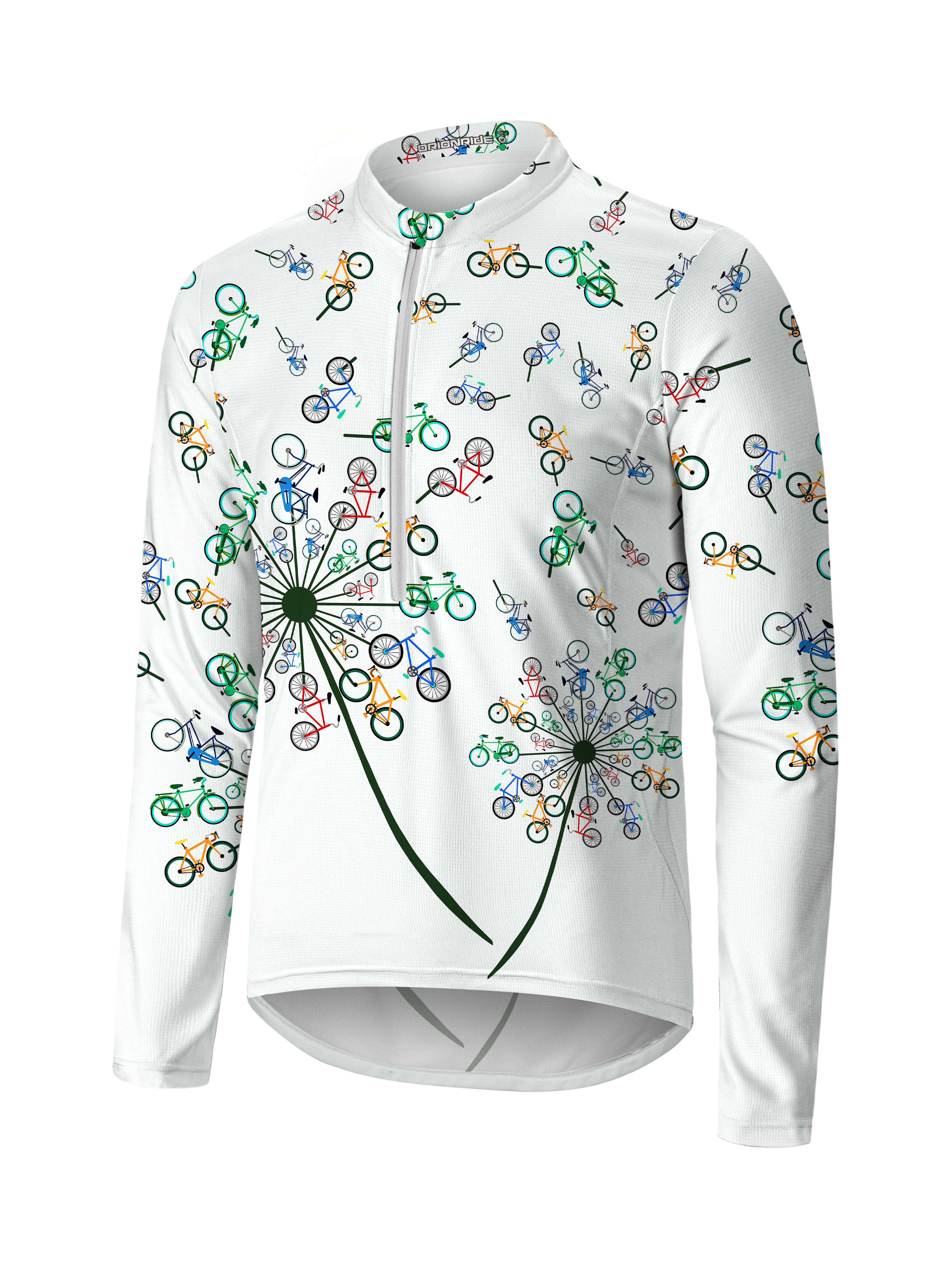 Orionride Dandelion Bike Long Sleeve Half Zipper Mountain Bike Jersey