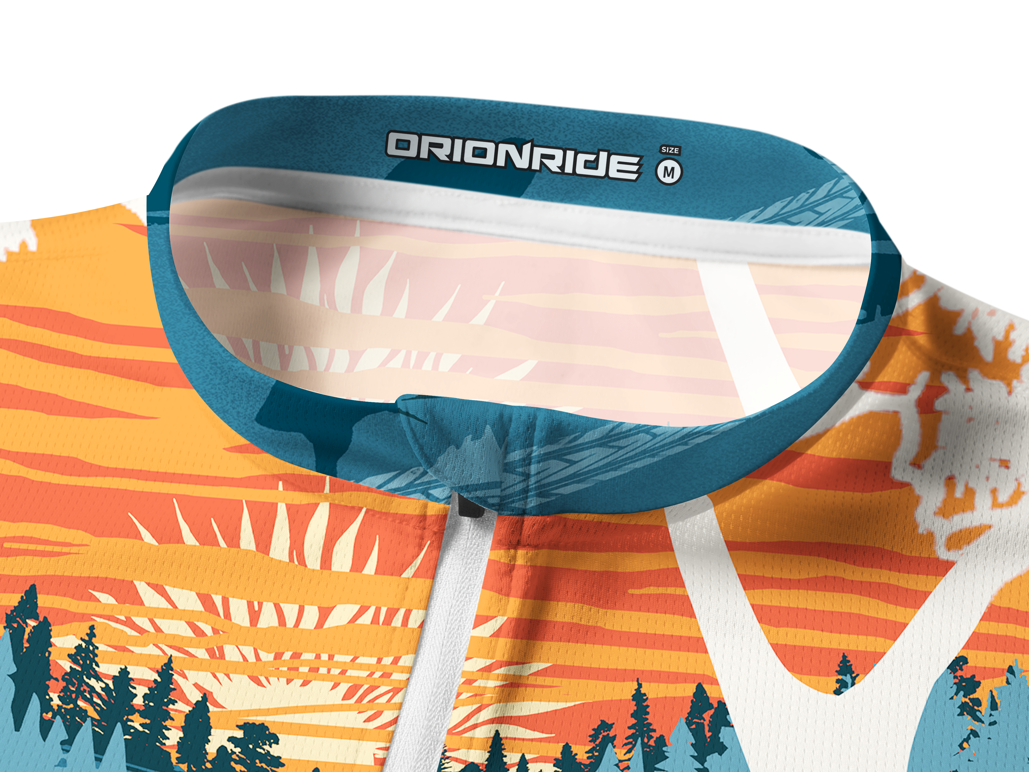 Orionride Sunset Camping Long Sleeve Half Zipper Mountain Bike Jersey