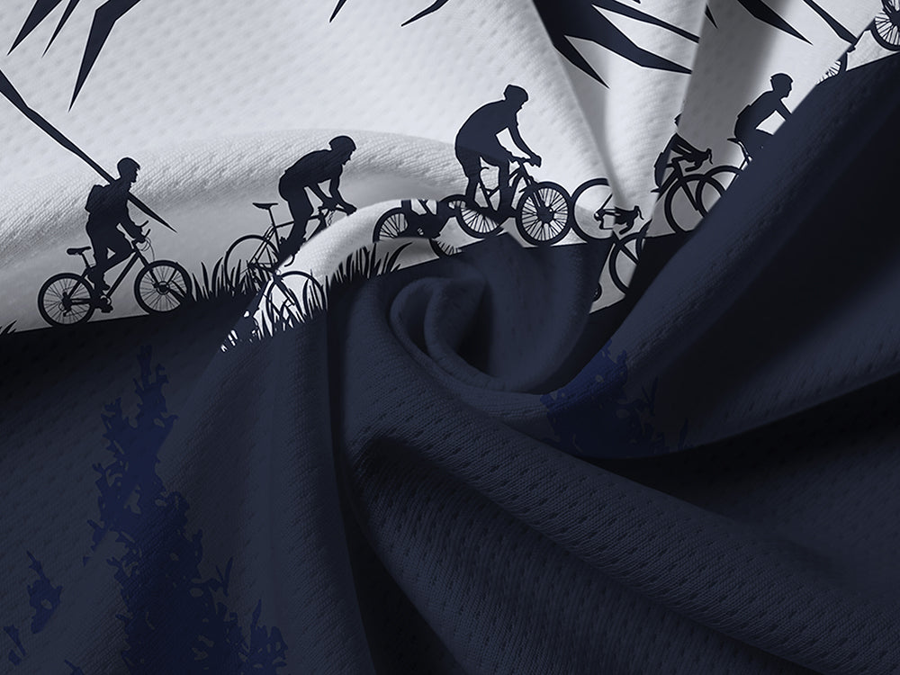 Orionride Riding In Groups Long Sleeve Half Zipper Mountain Bike Jersey