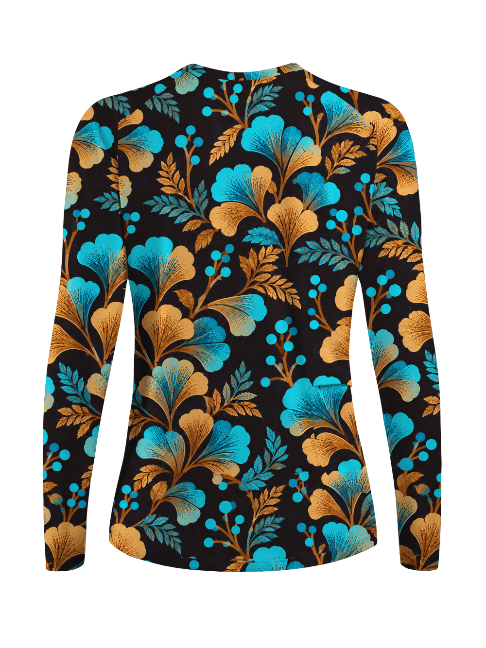Orionride Blue Gold Bloom Women's Quick Dry Downhill Jersey