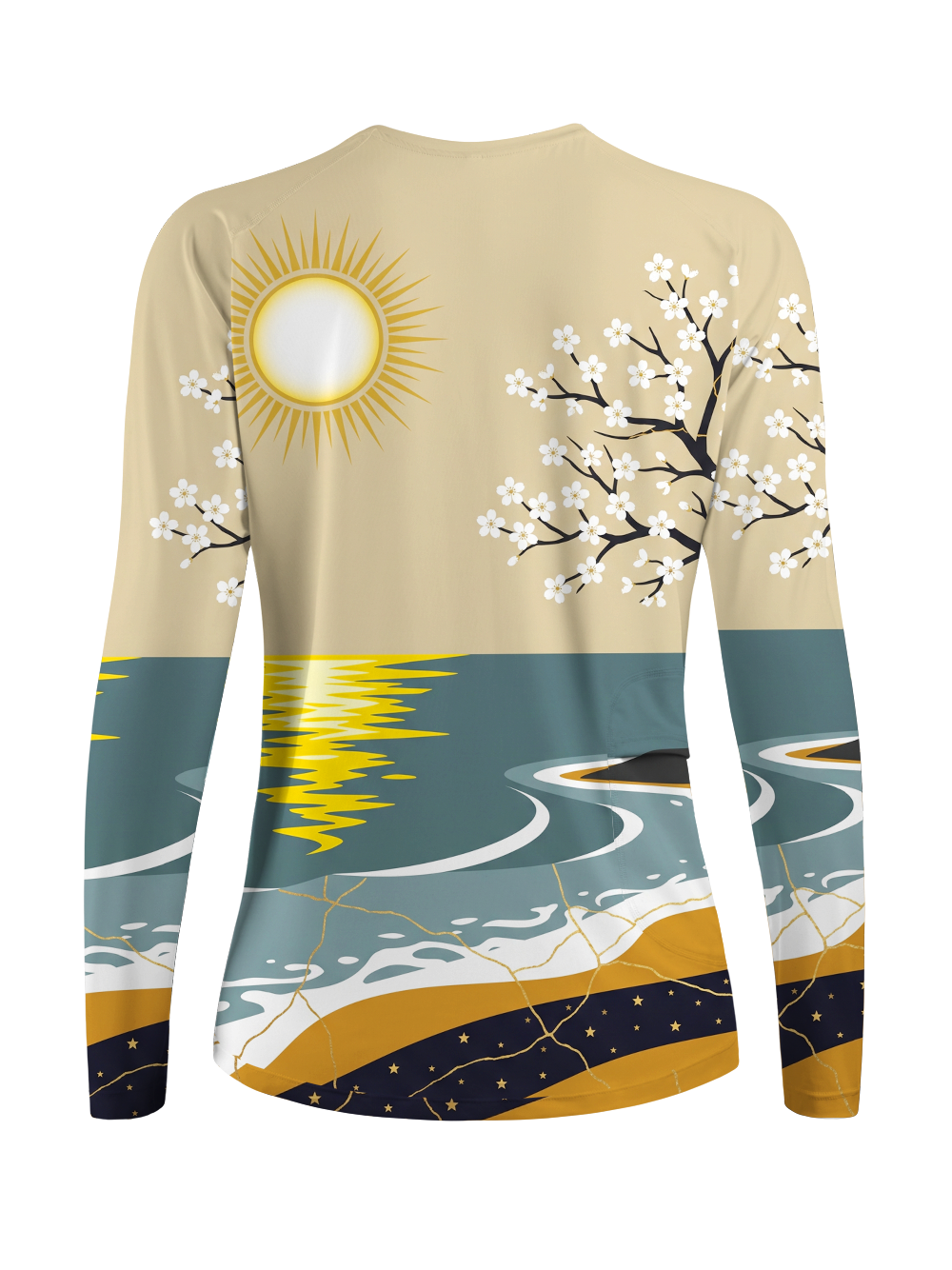 Orionride Coastal Blossom Women's Quick Dry Downhill Jersey