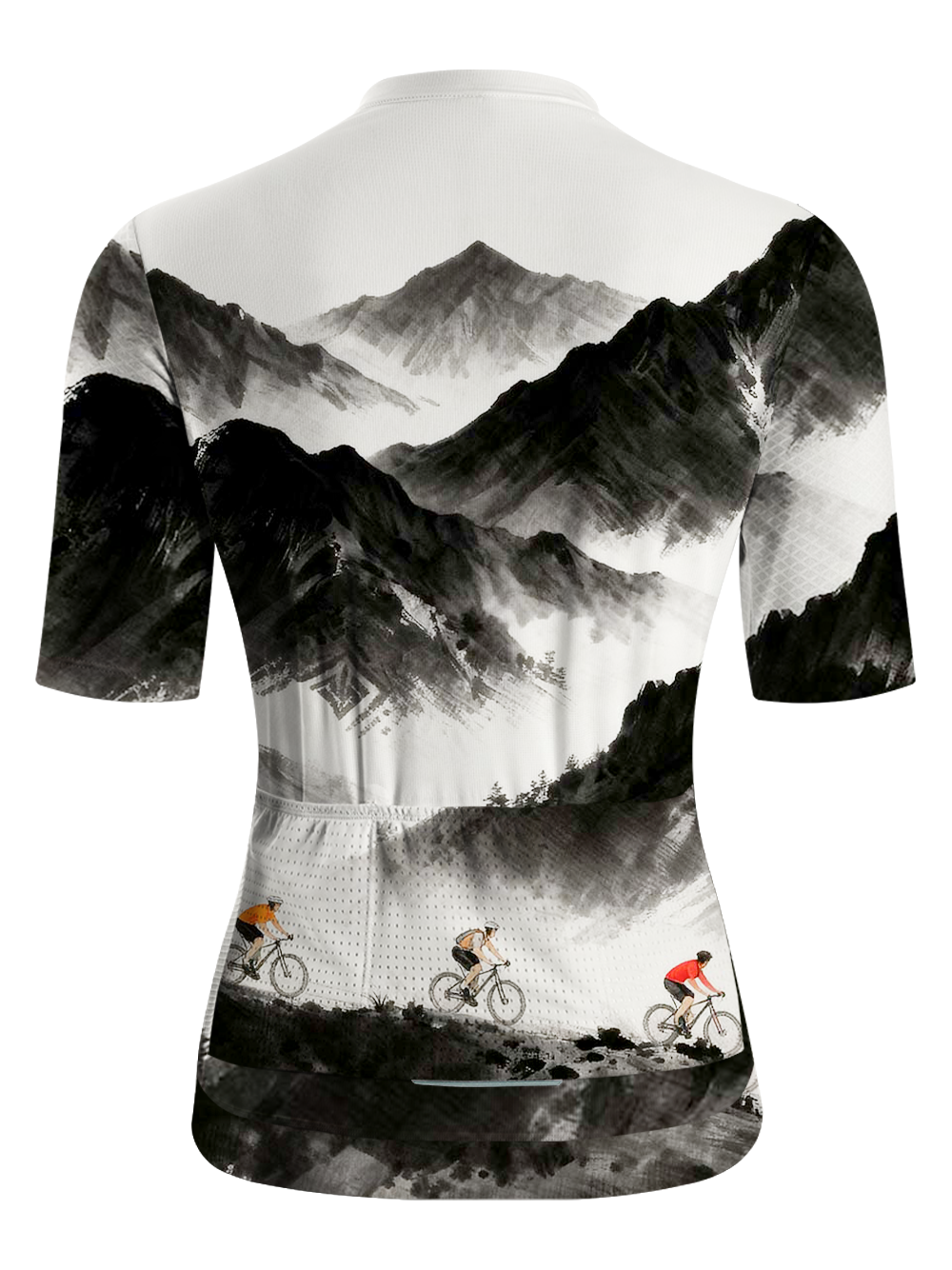 Orionride Ink Painting Mountains Short Sleeves Women's Jersey