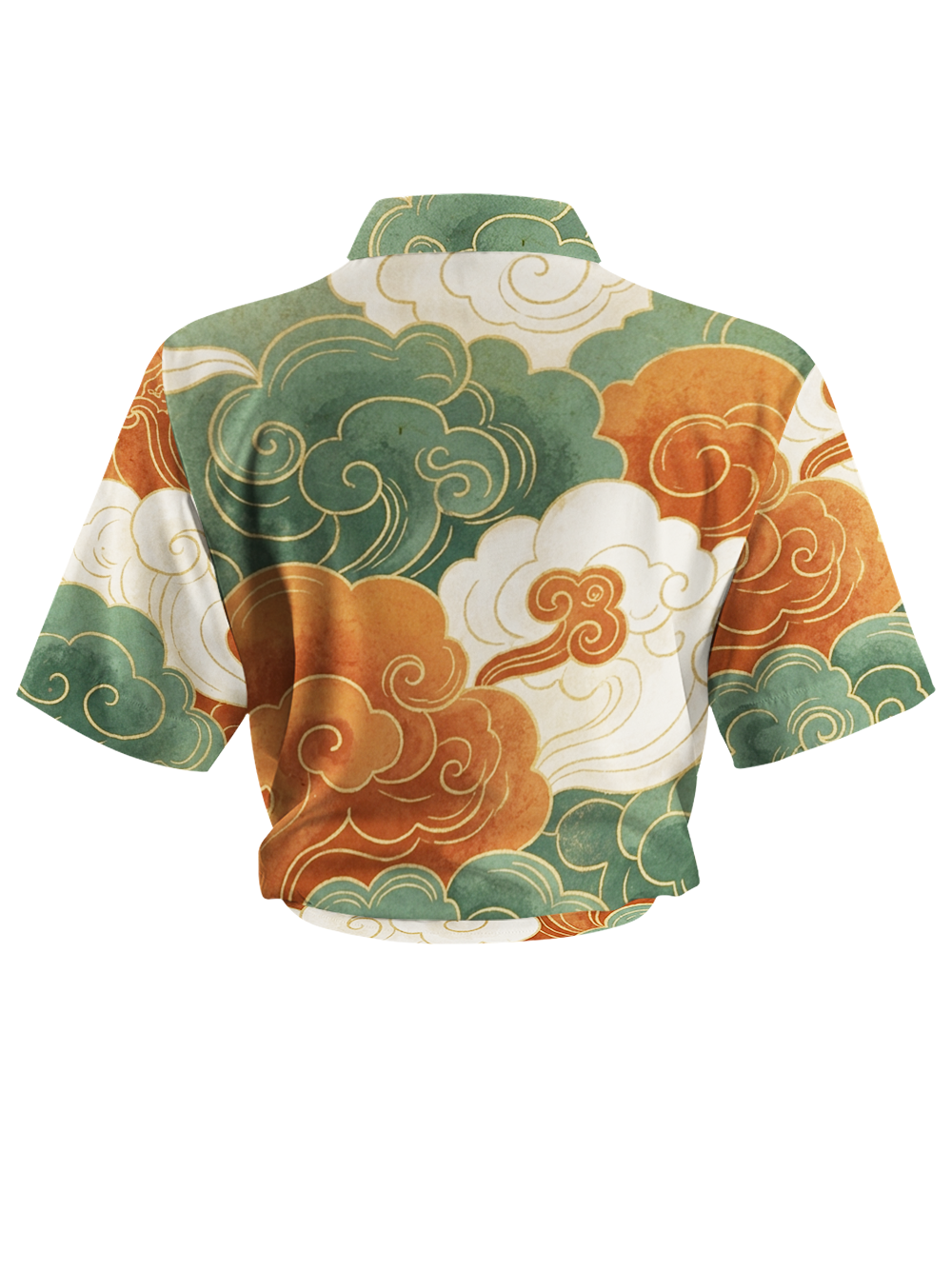 Orionride Auspicious Cloud Pattern Zipper Pockets Ultra Lightweight Short Sleeves Women's Gravel Shirt