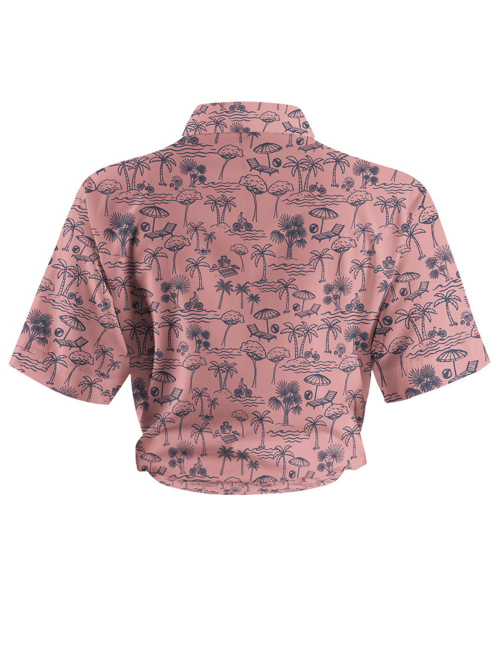 Orionride Beach Coconut Trees Zipper Pockets Ultra Lightweight Short Sleeves Women's Gravel Shirt