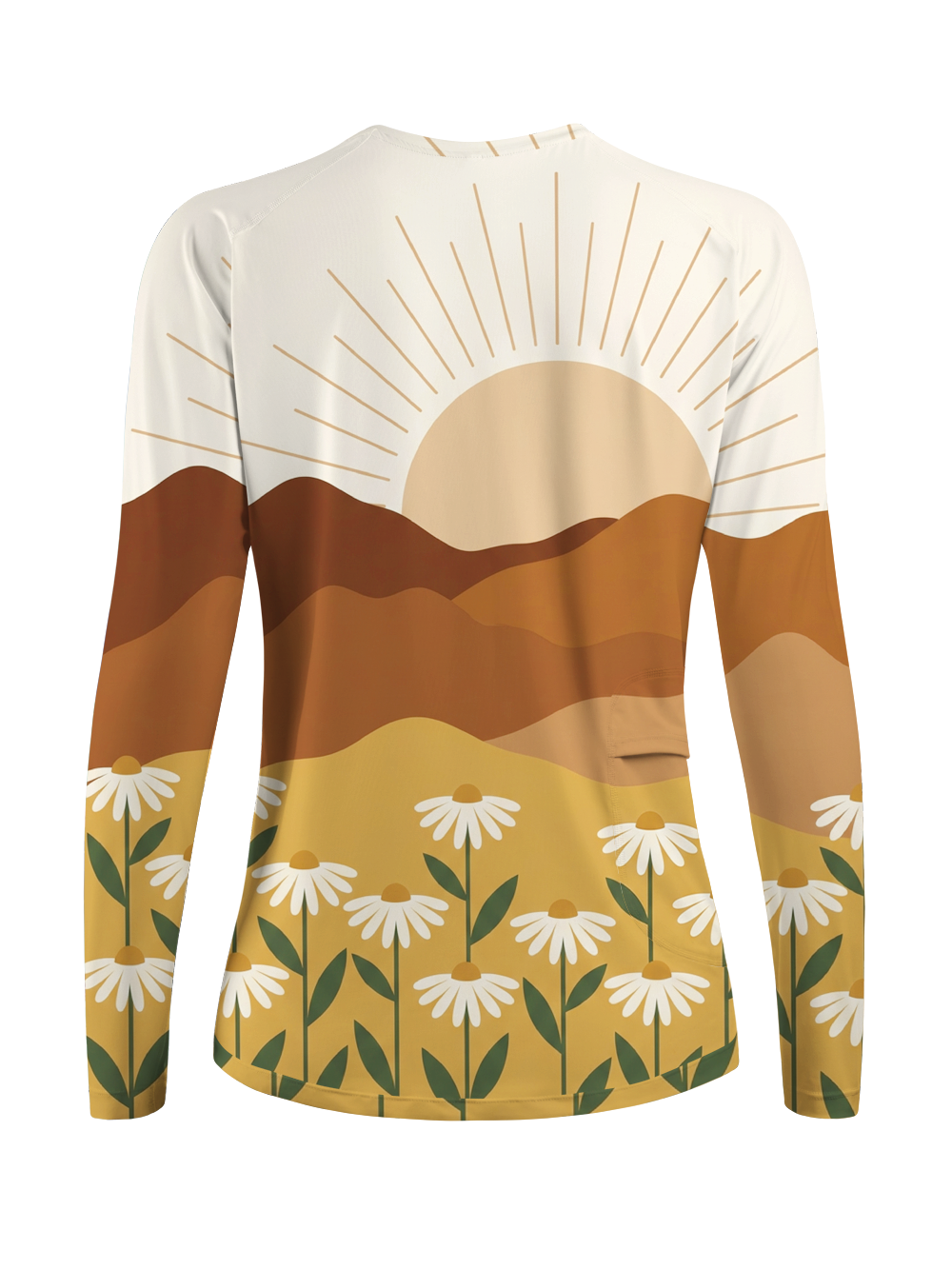 Orionride Sunrise Daisy Field Women's Quick Dry Downhill Jersey