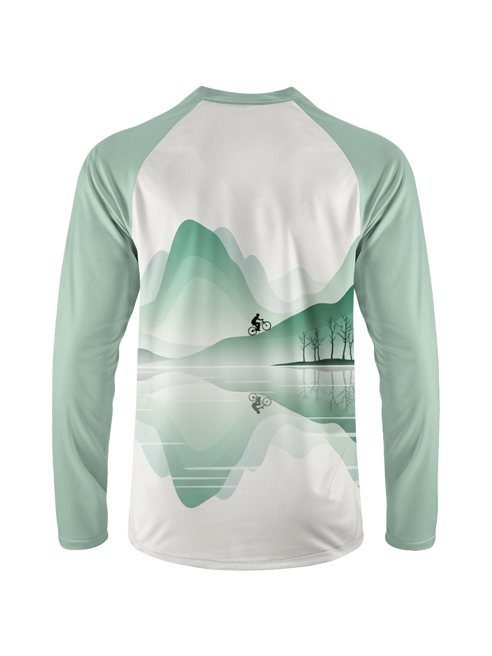 Orionride Mountain And Water Reflection Long Sleeve Downhill Jersey