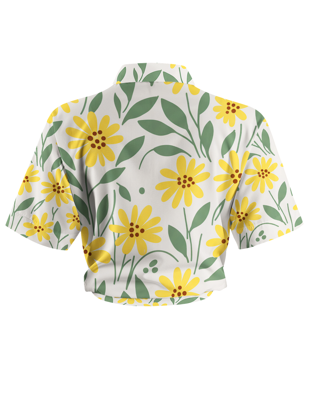 Orionride Bright Yellow Daisies Zipper Pockets Ultra Lightweight Short Sleeves Women's Gravel Shirt