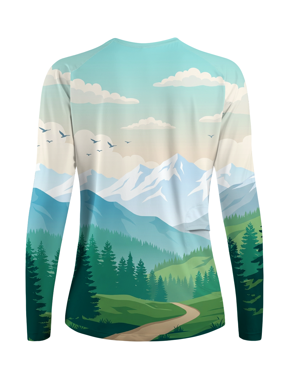 Orionride Distant Snow Mountain Women's Quick Dry Downhill Jersey