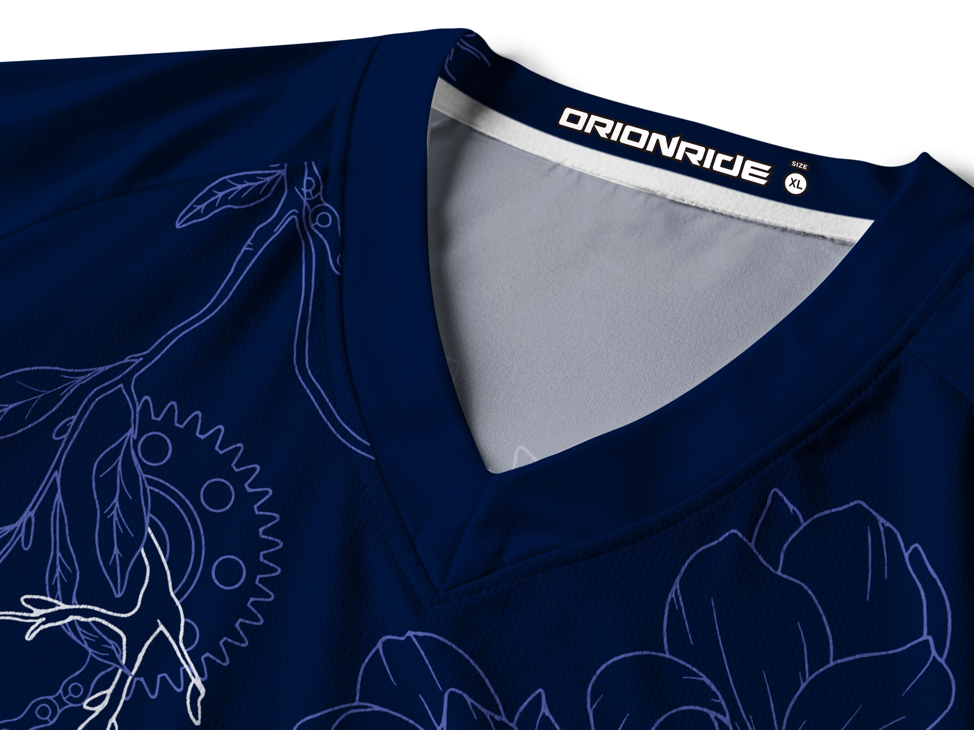 Orionride Gear Hibiscus Flower Long Sleeve Downhill Jersey