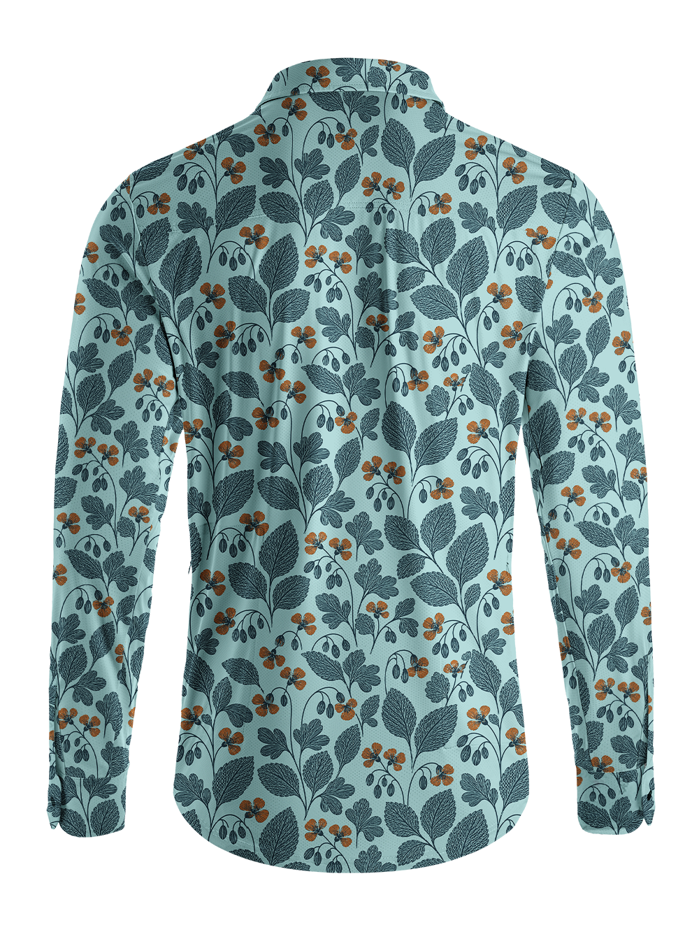 Orionride Vintage Botanical Men's Stretchy Breathable Long Sleeve Gravel Shirt