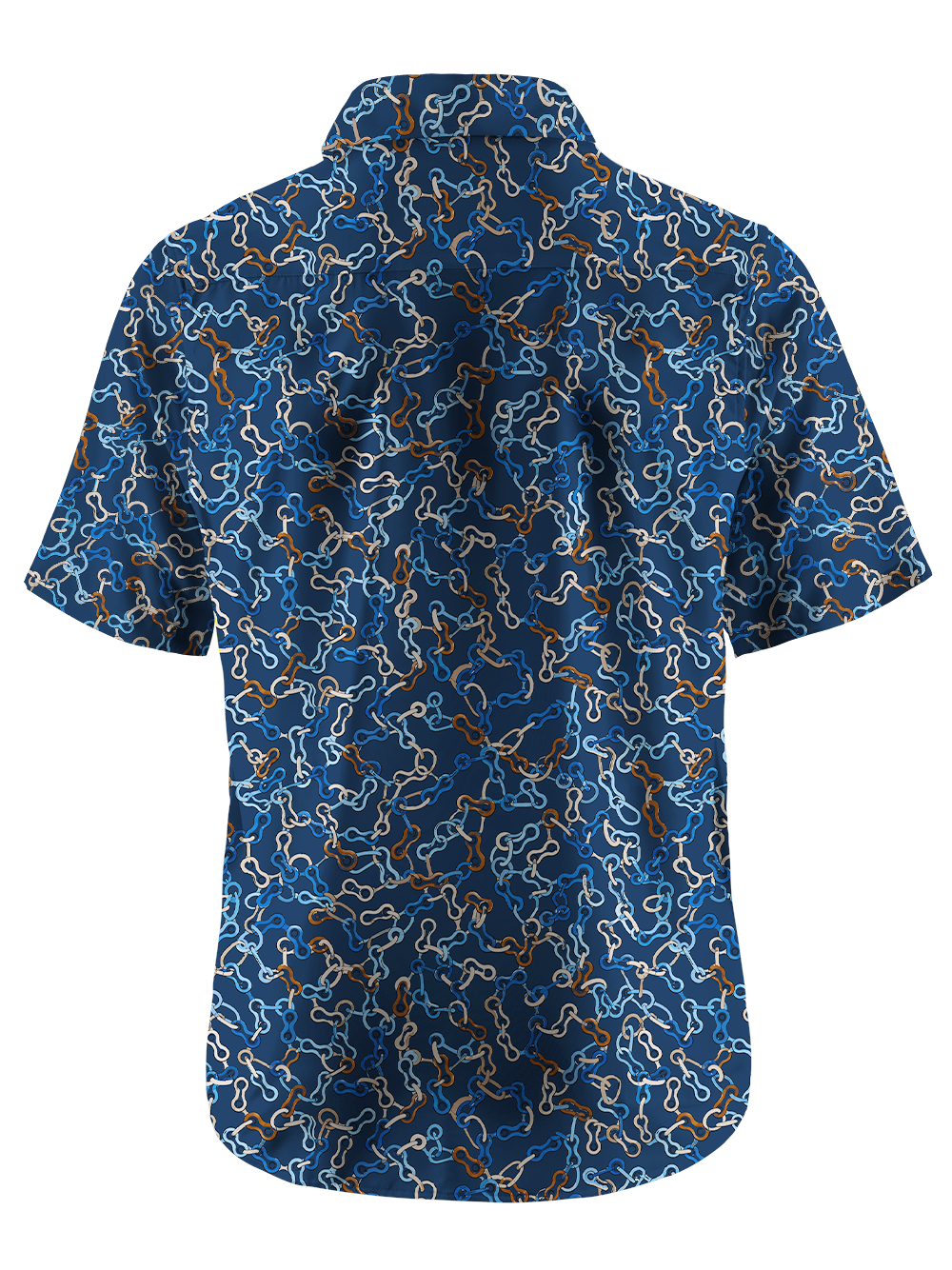 Orionride Nautical Links Zipper Pockets Ultra Lightweight Short Sleeves Gravel Shirt