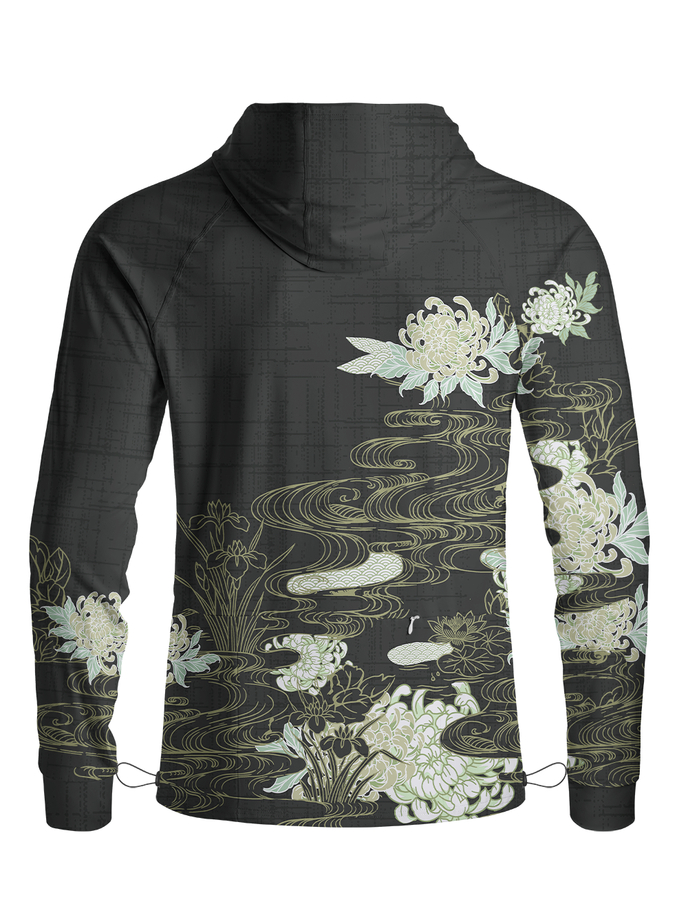Orionride Golden Chrysanthemum Long Sleeve Cycling Hoodie Shirt