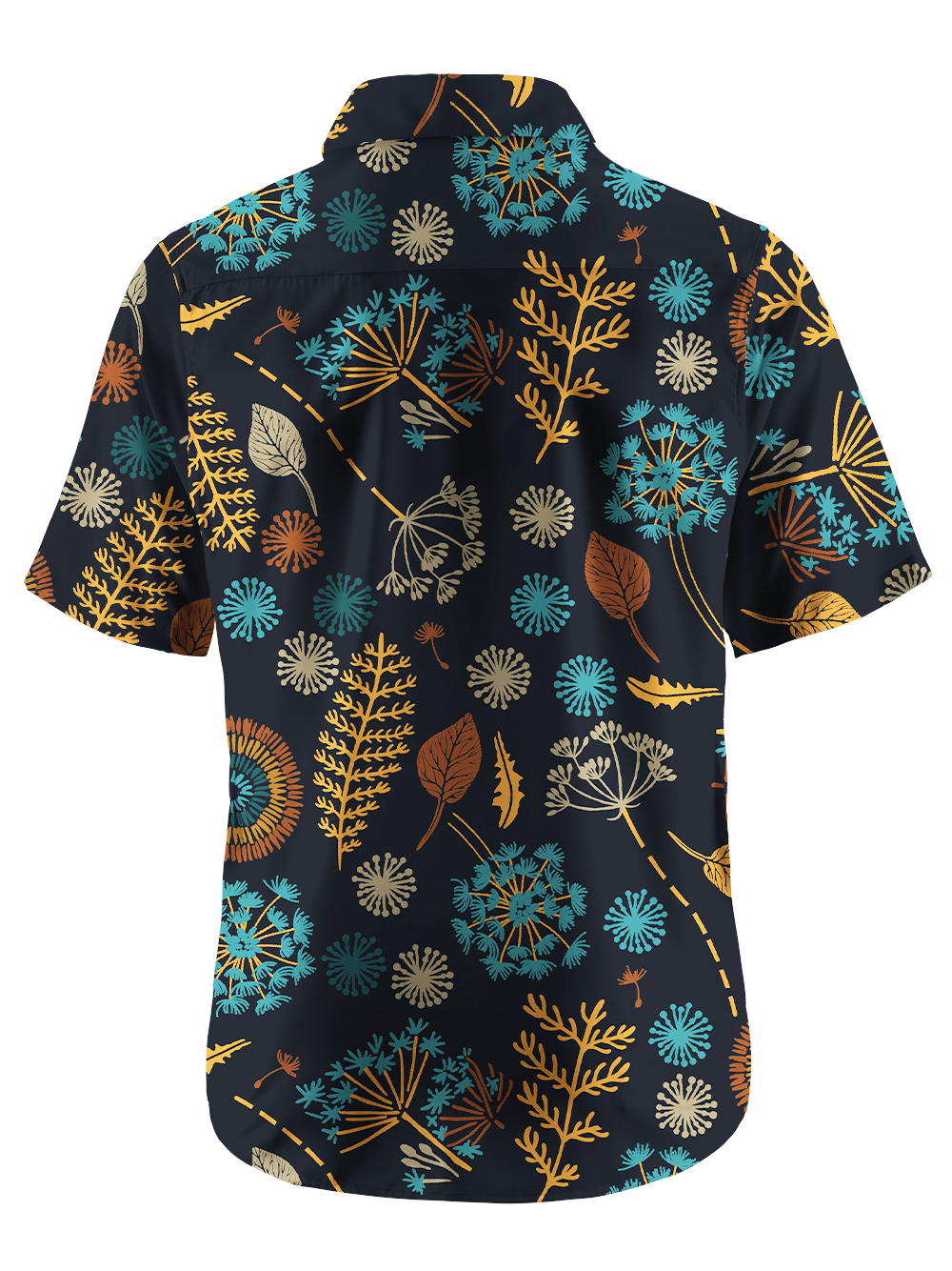 Orionride Night Botanicals Zipper Pockets Ultra Lightweight Short Sleeves Gravel Shirt