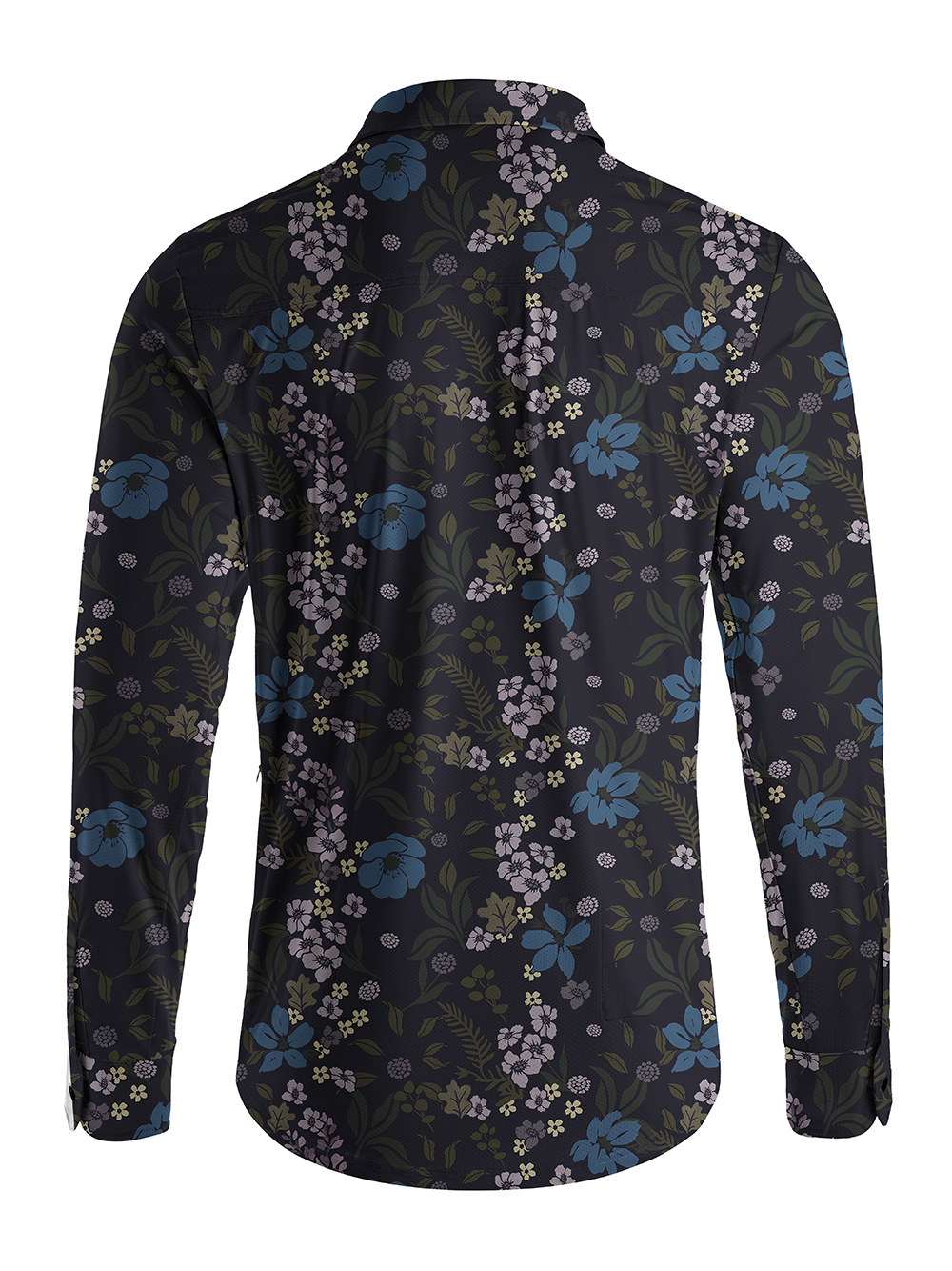 Orionride Lavender-Colored Clusters Men's Stretchy Breathable Long Sleeve Gravel Shirt