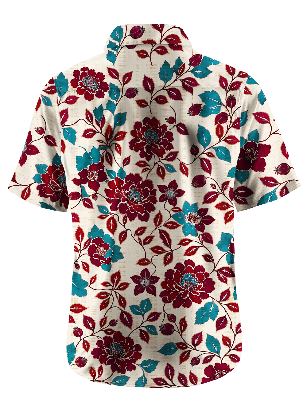 Orionride Luxurious Peony Zipper Pockets Ultra Lightweight Short Sleeves Gravel Shirt