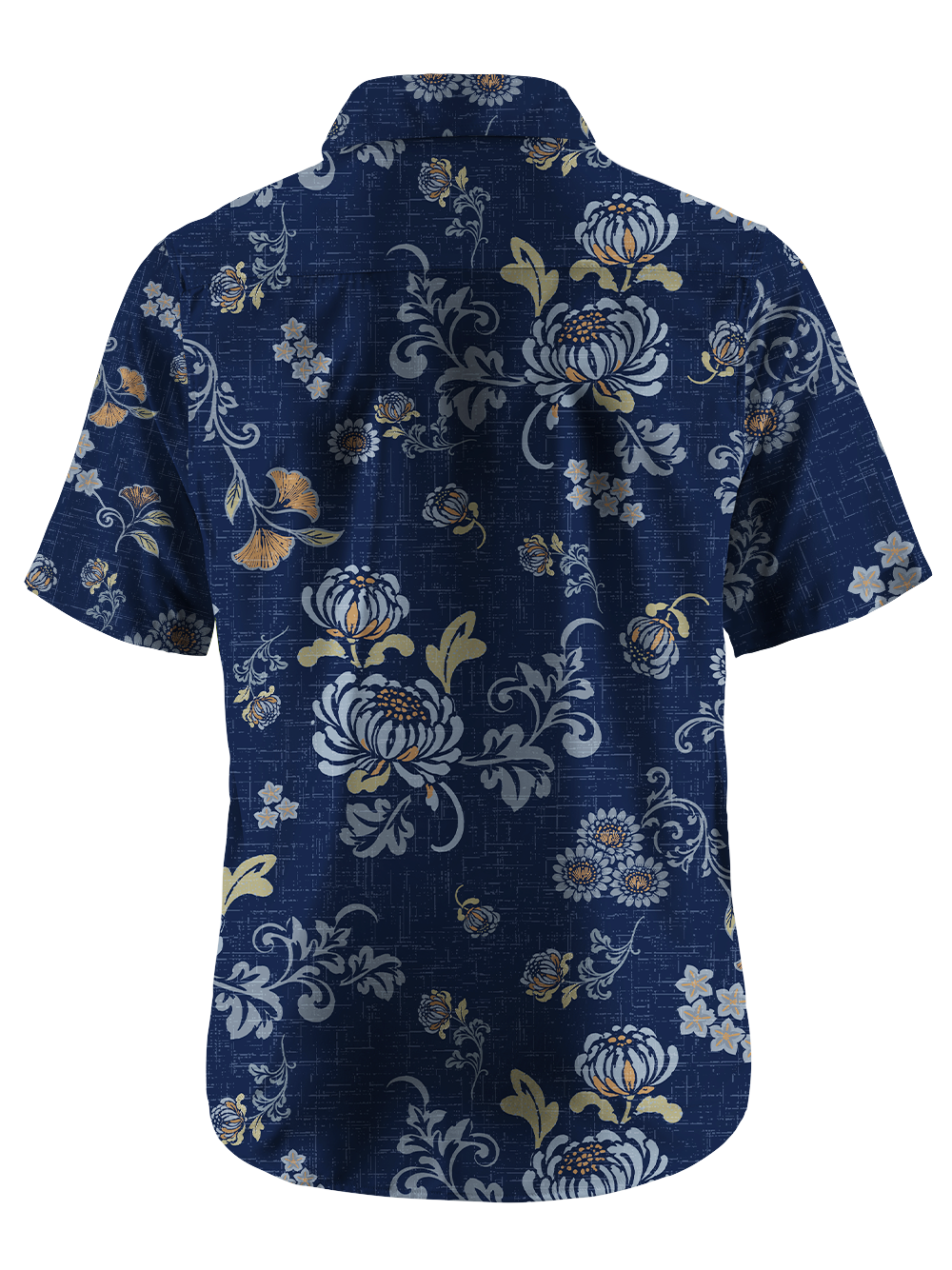 Orionride Dark Floral Weave Zipper Pockets Ultra Lightweight Short Sleeves Gravel Shirt
