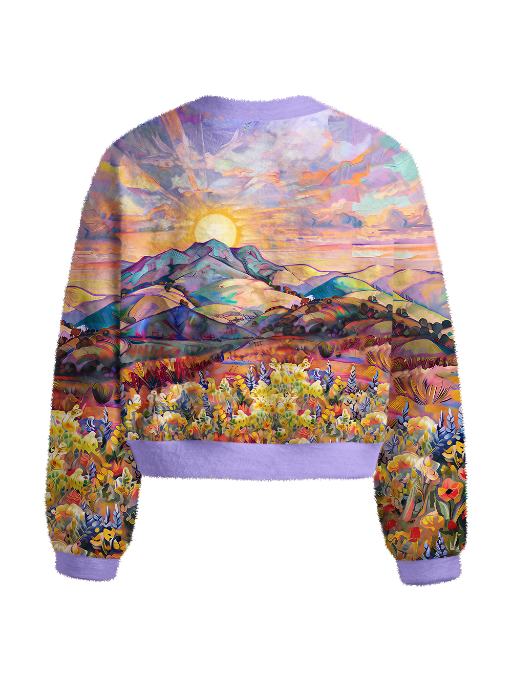 Orionride Sunset Pulse Women's Fuzzy Knit Sweater