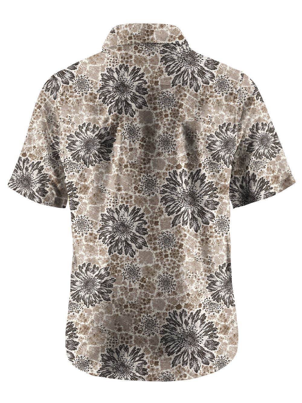Orionride Midnight Blooms Zipper Pockets Ultra Lightweight Short Sleeves Gravel Shirt