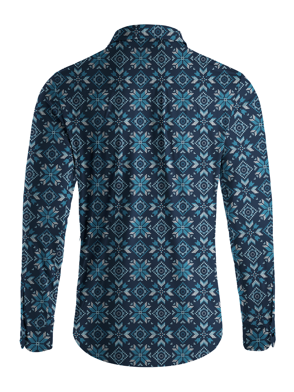 Orionride Snowflake Pattern Men's Stretchy Breathable Long Sleeve Gravel Shirt