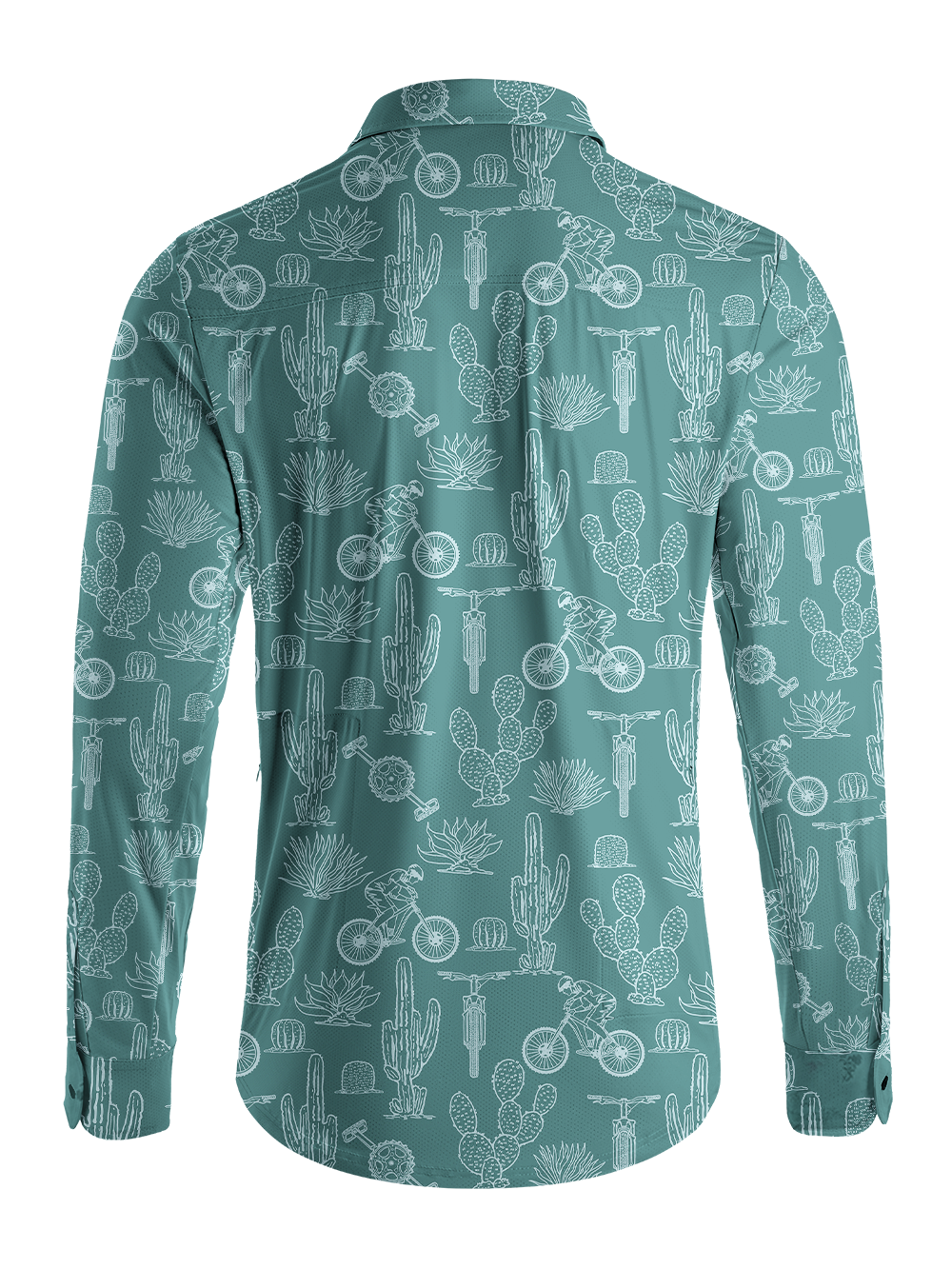 Orionride Desert Cactus Men's Stretchy Breathable Long Sleeve Gravel Shirt