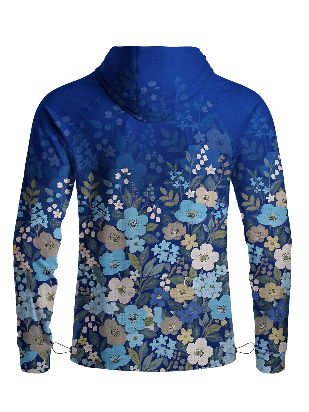 Orionride Gradated Floral Shadows Long Sleeve Cycling Hoodie Shirt